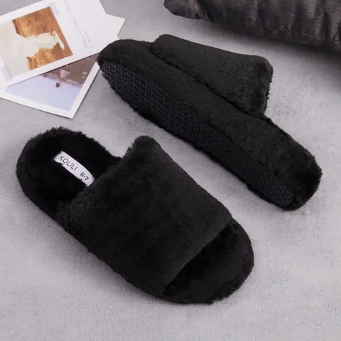 KOLILI Women's Classic Thick Cushioned Fuzzy House Slippers - Synthetic Rubber Anti-Slip Outsoles, Soft Plush Lining, Cozy Fur Slides for Winter, Gifts for Girlfriend | Spotlight Day