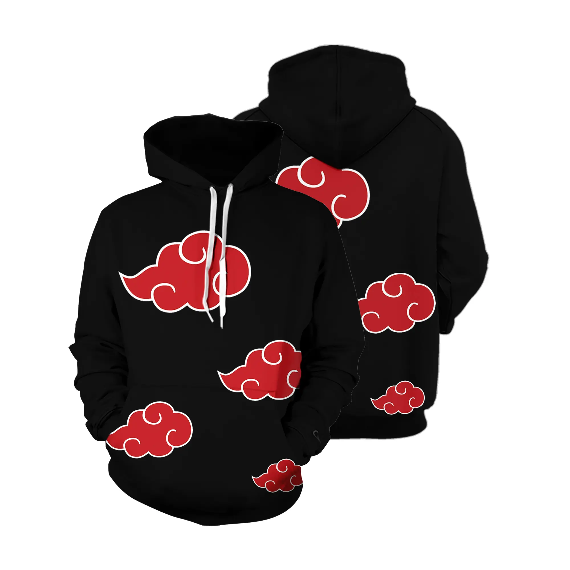 Kids' Black Anime Character Ninja Hoodie - Japanese Style Fun Apparel Youth Sweatshirt for Boys