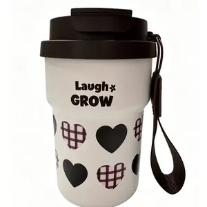 Laughing Bloom Coffee Insulated Cup, Model M-5333, No Ca Prop 65, Ideal for Keeping Beverages Warm, Perfect for Daily Use