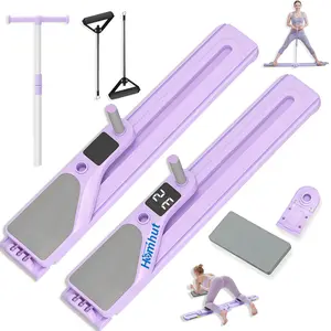 Indoor Foldable Ski Exercise Machine with Adjustable Resistance Bands & Digital Display for Lower Body Training Home Workout Equipment