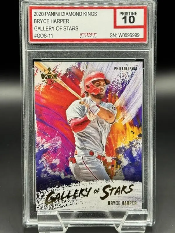 2020 Panini Diamond Kings Baseball Card #GOS-11 Bryce Harper Gallery of Stars Graded Pristine 10