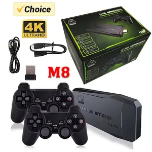 Video Game Sticks M8 Console 2.4G Dual Wireless Controller Game Stick 4K