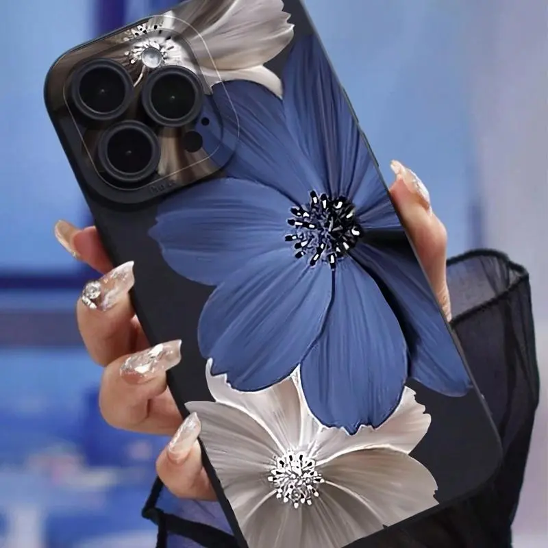 Flower Pattern Phone Case, Anti-drop Shockproof Phone Protective Cover, Phone Accessory Compatible with iPhone 11 12 13 14 17 Pro Max, Protector, Floral