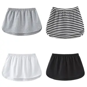 Shirt Extender for Women, Adjustable Fake Layering Top Lower Sweep Shirt Half Length Skirt Undershirt Casual Party Streetwear