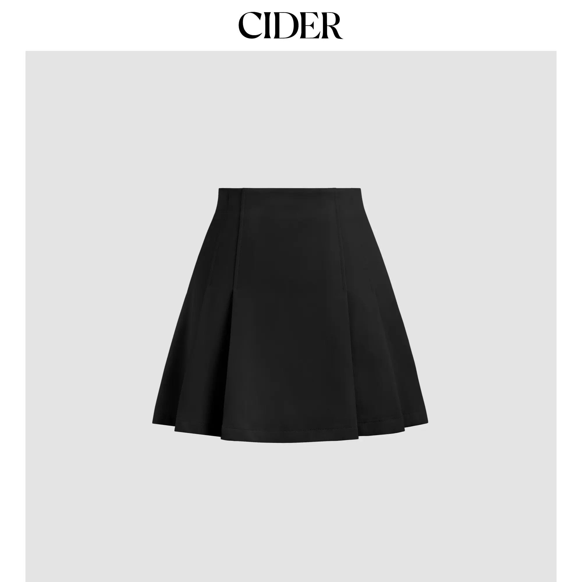 Cider [5 colors, size 0-10] Solid Mid Waist Pleated Mini Skirt