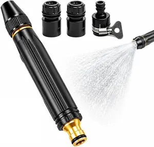 1PC Heavy Duty Adjustable Twist Hose Nozzle Jet Sweeper Nozzle - High Pressure Power Washer with Connector Set, Direct Spray Gun, 3 Spray Modes, Multi-Function Sprayer for Cleaning Yard, Pets, Car