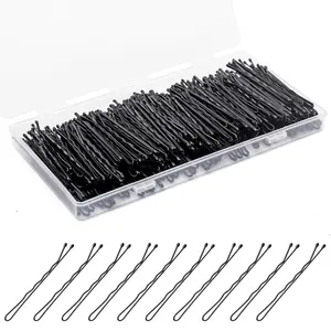 [New Deal] 300 Pcs Bobby Pins, Bobby Pins Black 2Inches, Fosvrde Reusable Invisible Wave Non Slip Hair Pins, for Girls, and Women, Bulk With Storage Box
