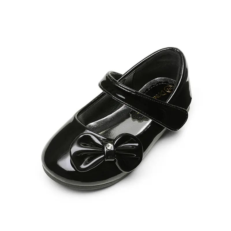 DREAM PAIRS Toddler Girl's Ballerina Bow-Front Low Top Flats - 4-5 Years Kids' Girly Shoes with Round Toe, Hook-Loop Adjustable Fit, Multiple Insole Sizes, Low Top Shoes, Bow-Front Flat Shoes