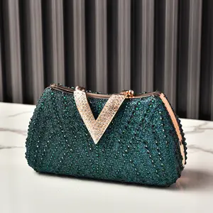 New Rhinestone Evening Bag — Jeweled Formal Clutch, Hot-fix Crystal Luxury Party Bag, Cross-border Fashion Handbag