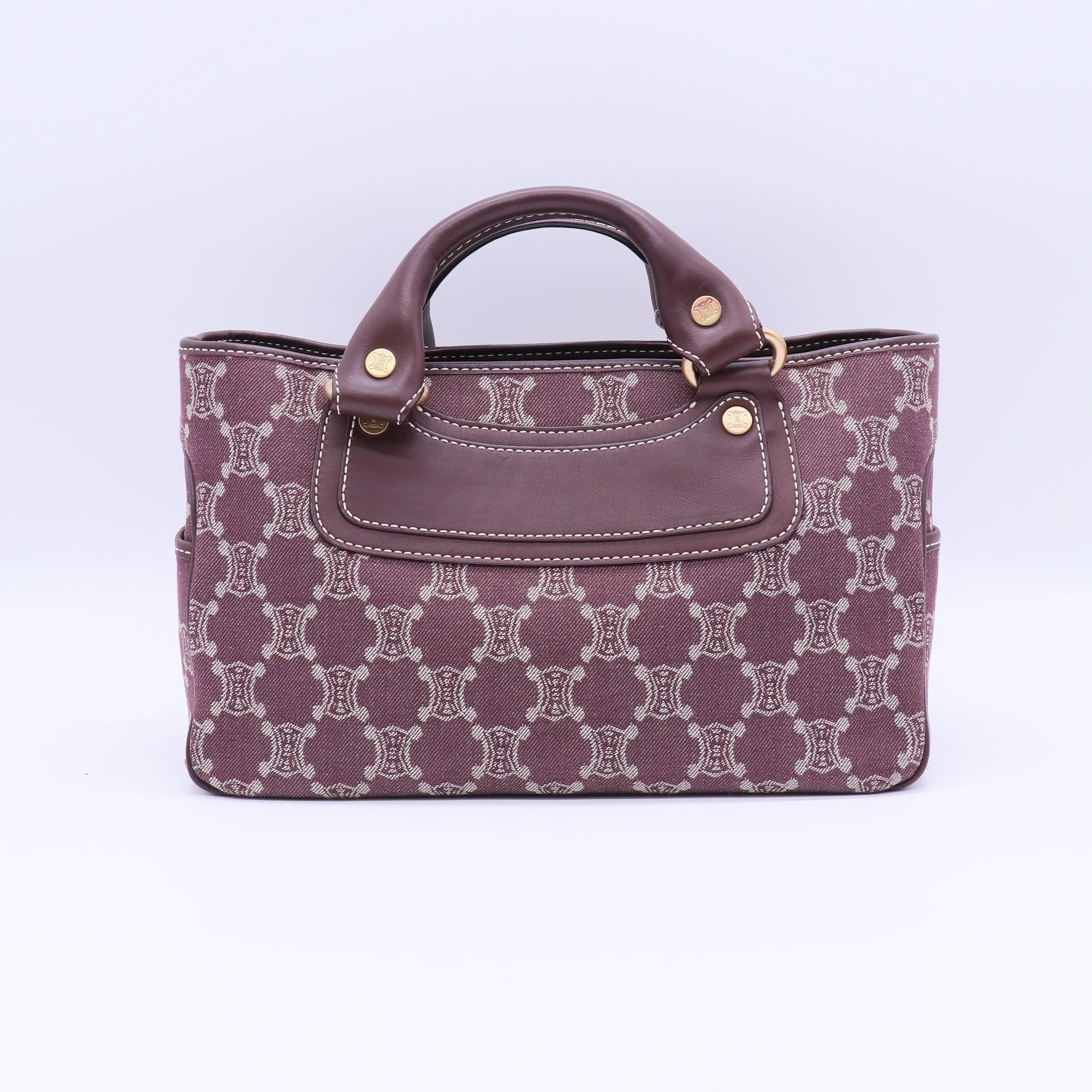 Pre-owned Celine Canvas Handbag Céline Macadam Denim Boogie B21115