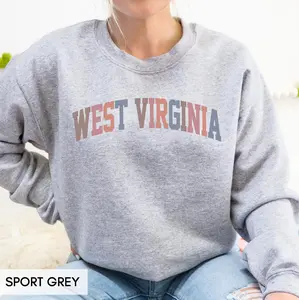 West Virginia Sweatshirt, WV Crewneck, State of West Virginia Gift for him or her, Family Vacation Travel Outfit (Spring)