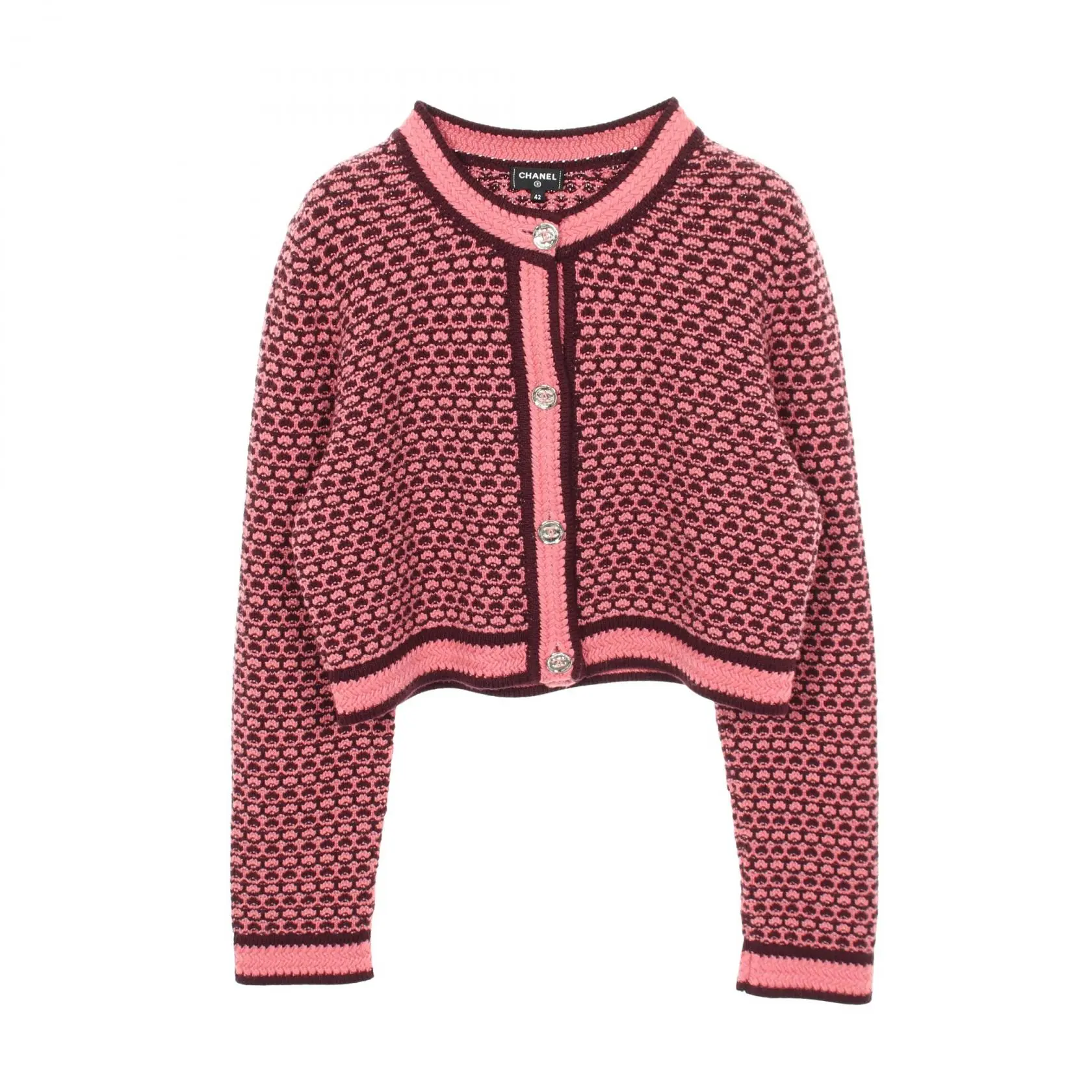 Pre-owned CHANEL Cashmere Small Leather Goods Cropped Cardigan