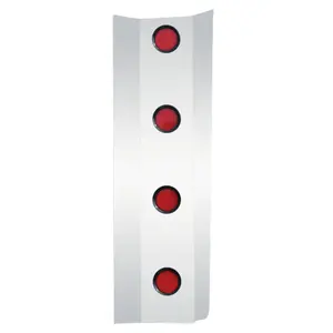 Valley Chrome– Sleeper Rear Corner Filler Panels with 4 Inch LEDs for Peterbilt 389