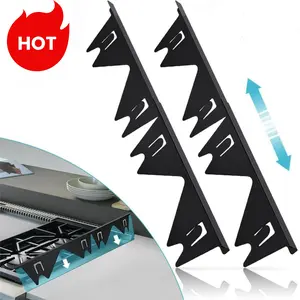 2-Pack Stainless Steel Stove Gap Covers, Adjustable Fillers, Heat Resistant, Easy to Clean, Seals Between Stove and Counter