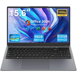 15.6" Laptop Computer 8th Gen Intel Core Processor (Beat Intel i3-5005u), 16GB RAM/512GB SSD, Windows 11 Pro, FHD Display w/HDMI & USB-C, Long-Lasting Battery, MS Office 2024