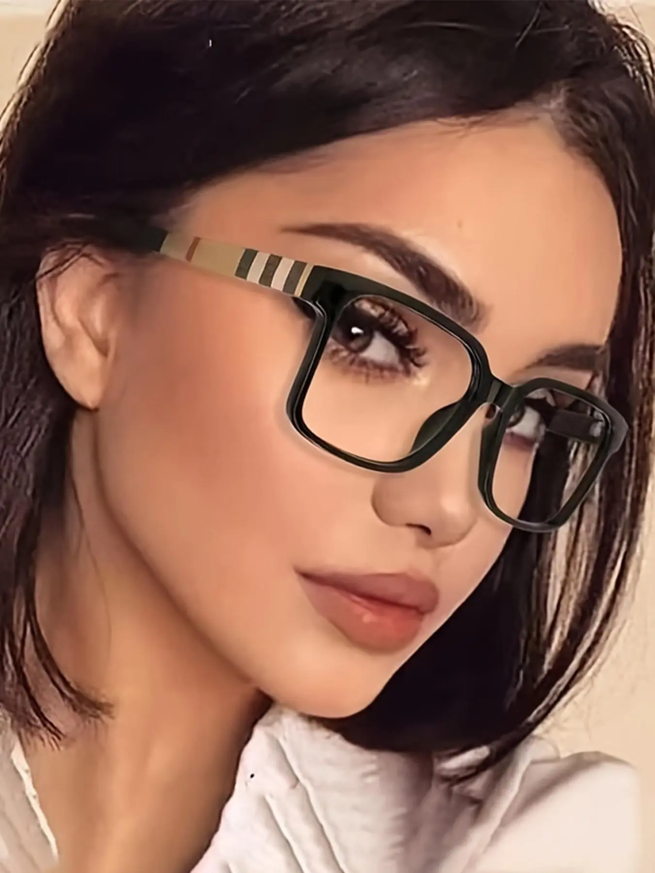 Vintage Square Frame Eyeglasses, Fashion Clear Lens Eyewear for Women & Girls, Stylish Square Frames, Fashion Eyeglasses for Work, Daily Clothing Decor, Perfect for Student Daily Use, Square Frames Glasses, Trendy Vintage Eyeglasses