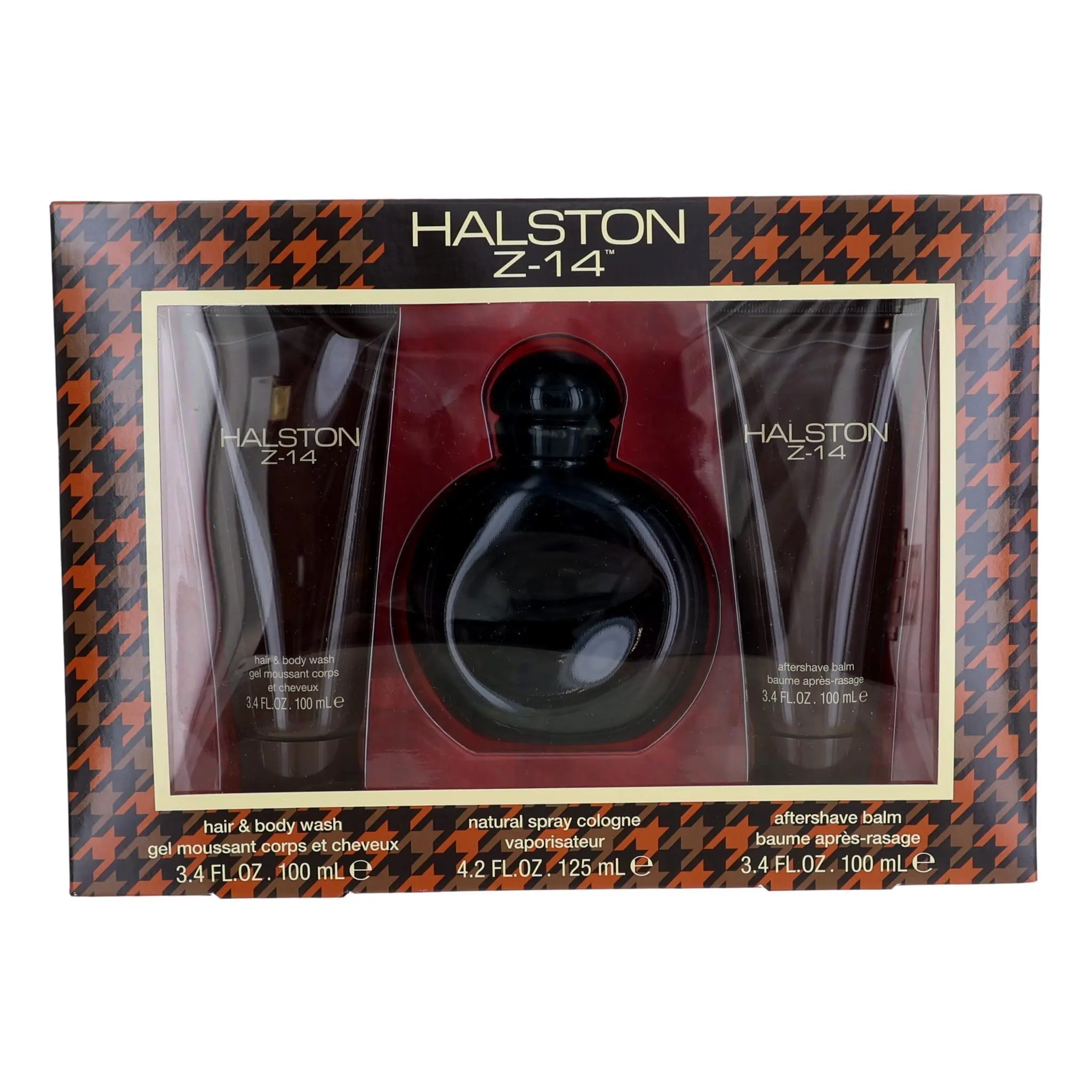 Halston Z-14 by Halston for Men - 2 Pc Gift Set 4.2oz Cologne Spray, 3.4oz After Shave Balm, 3.4oz Hair and Body Wash