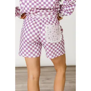 Lace Pocket Shorts - Lavender Daydream