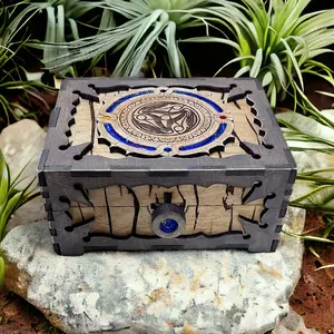 Unique DIY Wooden Vintage Style Jewelry Box, Engagement Gift Luxury Box, Handmade Wooden Gift Box, Secret Carved Box For Groom, Box Kit