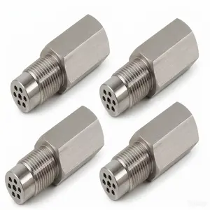 4PCS Adapter M18x1.5  Threaded Connector Adapters, Stainless Steel Pipe Caps, Automotive Parts & Hardware