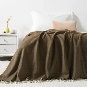 Herringbone Throw Blanket for Couch 50"X60" Farmhouse Blankets for Bed and Sofa