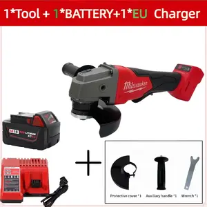 Milwaukee M18 Brushless Cordless Angle Grinder 125mm Electric Polishing and Cutting Tool for Metal Fabrication Stone Grinding and Concrete Work Cordless Angle Grinder with No-Lock Paddle Switch Compact Body and Stable Power Output