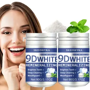 9D White Mineral Hydroxyapatite Tooth Powder, Whitening Tooth Powder 90g, Deep Cleansing, Fresh Breath, Ideal for Men and Women's Oral and Hygiene Gifts, Fresh Breath Agent, Toothpaste, Tooth Cleansing Powder, Suitable for Everyone