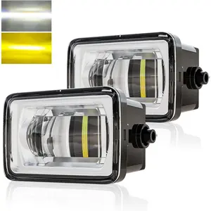 Premium Dual colors LED Fog Light Assemblies For F150 2015-2020 Ford, Two-Tone White and Amber Light, For 17-19 F250/F350/F450 Super Duty, Plug and Play Anti-fog IP67 DC 12V, 2Pcs, JL3Z-7222-D, Weatherproof, Dc 12V Power
