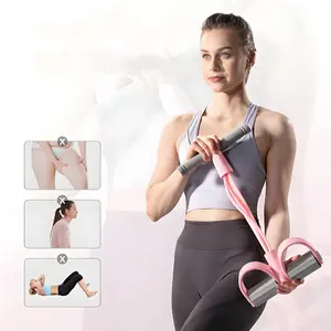 Multifunction Pedal Resistance Band, Elastic Pull Rope Fitness, Full-Body Workout at Home Gym, Exercise Sit-up, Yoga, Abdominal Training ab 4 tube