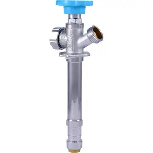 212 MAIN Sharkbite 25743LF Push-Fit Brass Sillcock, 0.5x0.75 in. MHT, 4 in. Frost-Free, Backflow Stop, Handwheel Handle Garden Hose Connector