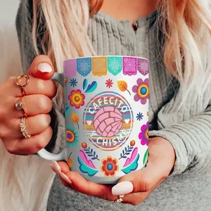 Cafecito Y Chisme Funny Aesthetic Gift Mug for Him Her Boyfriend Girlfriend Friends 15oz Ceramic Coffee Mug Sublimation Design USA Made Printed	