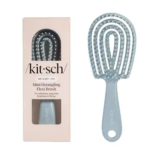 Kitsch Haze Blue Detangling Flexi Brush - Mini Hair Care Comb