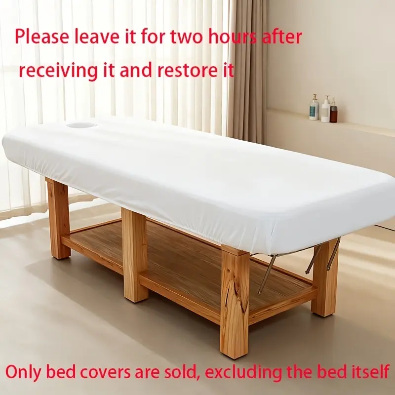 Anti-Slip Massage Bed Sheet Cover, Elastic Fit Mattress Protector with Holes, Beauty Salon Bedding, Comfortable and Durable, Interior