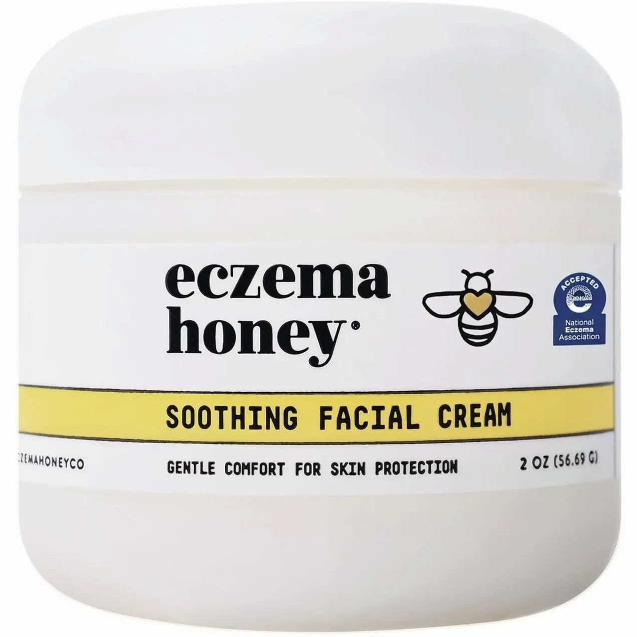 ECZEMA HONEY Soothing Facial Cream - Eczema Lotion for Face, Eyelids, Lips, and More - Natural Dry Skin Repair (2 Oz)