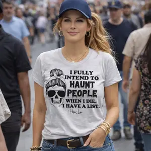 I Fully Intend To Haunt People Classic Tee 100% Cotton Made in the USA Unisex