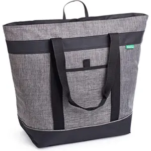 Insulated Cooler Bag (Charcoal) with HD Thermal Insulation - Premium Collapsible Soft Cooler Makes a Perfect Insulated Grocery Bag, Food Delivery Bag, Travel Bag, Beach or Picnic Bags