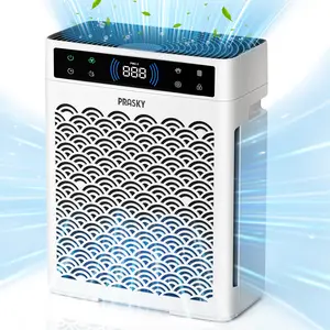 PRASKY MB-066 Air Purifiers,Air Purifiers for Home Large Room, Cover Up to 3000 Ft² with Air Quality Monitor and Timer, HEPA Filter Air Purifier for Bedroom with Fragrance, Air Cleaner for Dorm Room, Office