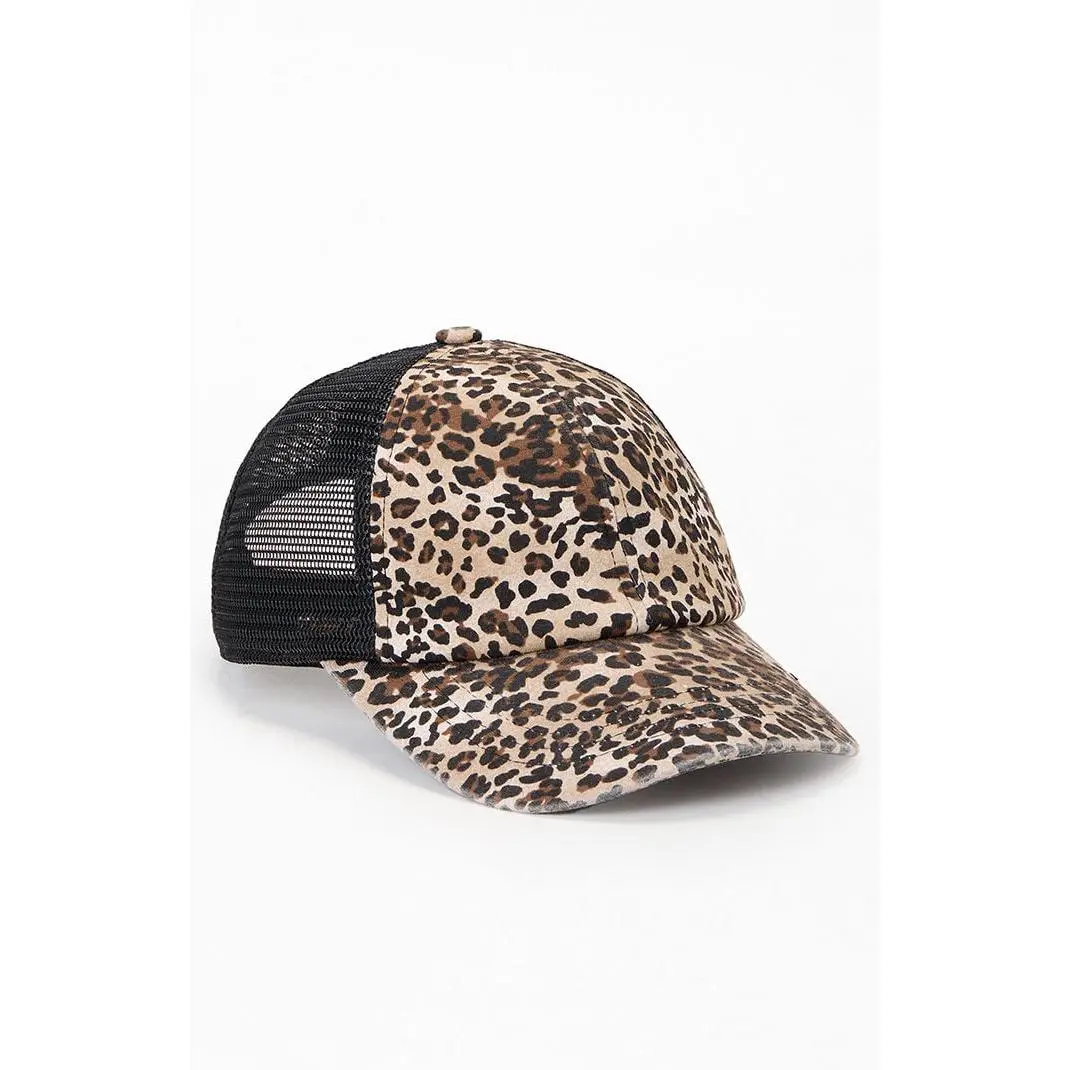 John Galt Women's Leopard Trucker Hat