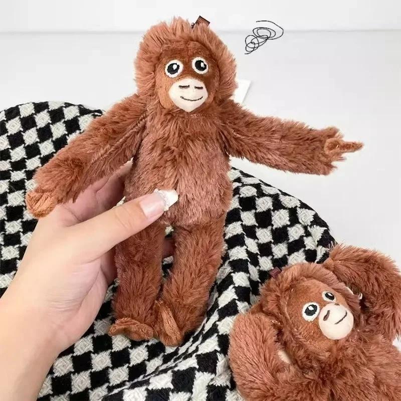20cm Cute Little Monkey Pendant Plush Doll Animal Hanging Plushies Doll Bag Pendant Soft Stuffed Backpack Keychain Plush Dolls