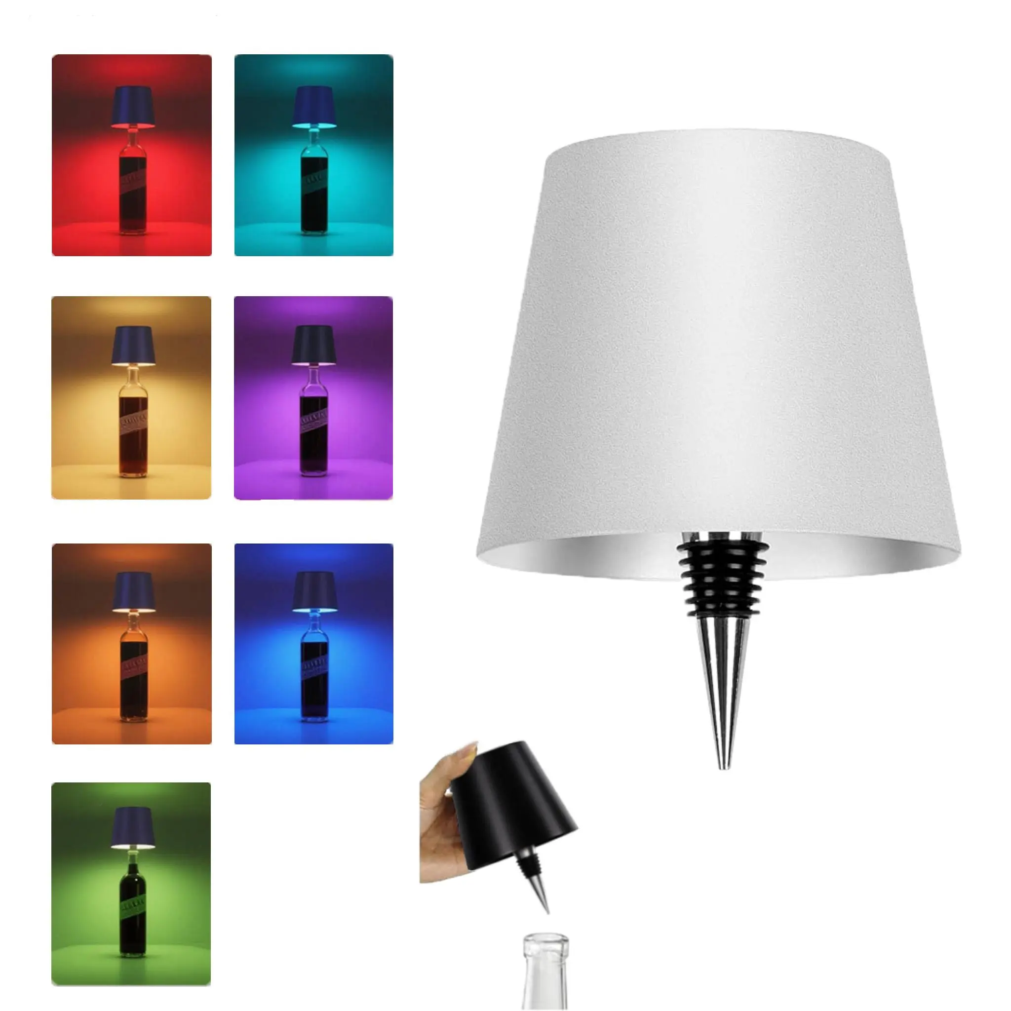 Cordless Bottle Lamp – Stylish LED Wine Bottle Light, Touch Dimmable, Perfect for Bedroom, Bar & Romantic Decor