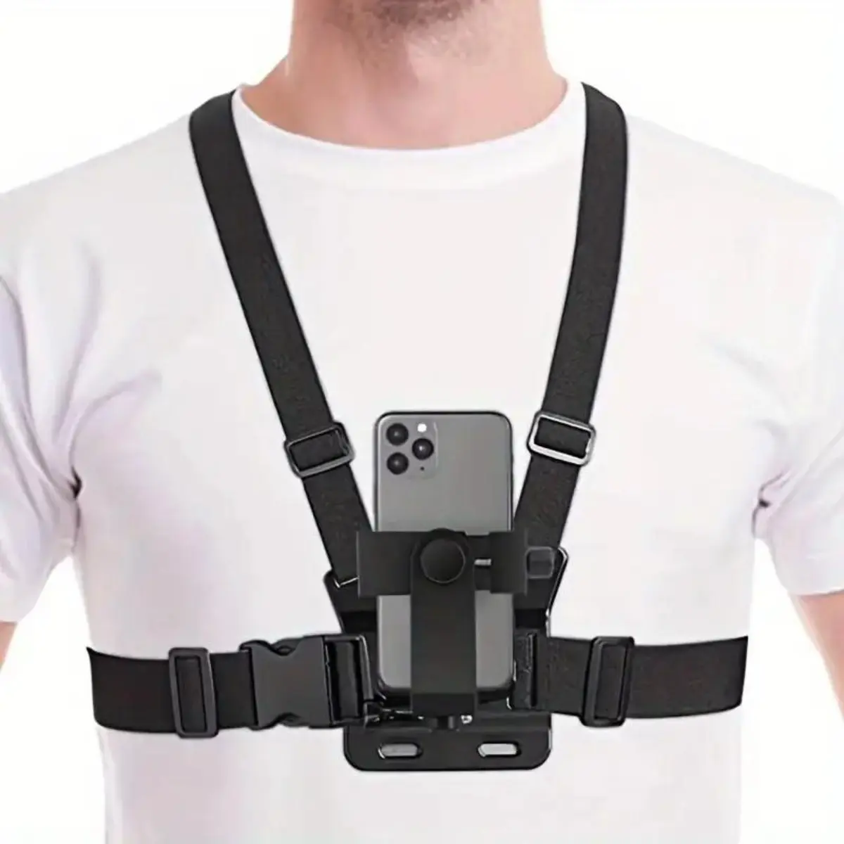 Hands-Free Chest Harness for Action Cameras & Mobile Phones – Adjustable Sport Strap Mount for Gym, Bike Rides, Hiking & Extreme Sports | Compatible with Go Pro Hero Series
