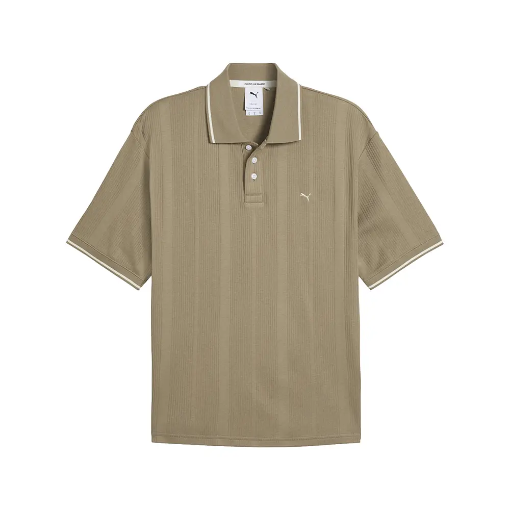 PUMA Mens Made With Quality Short Sleeve Shirt Casual Casual - Beige