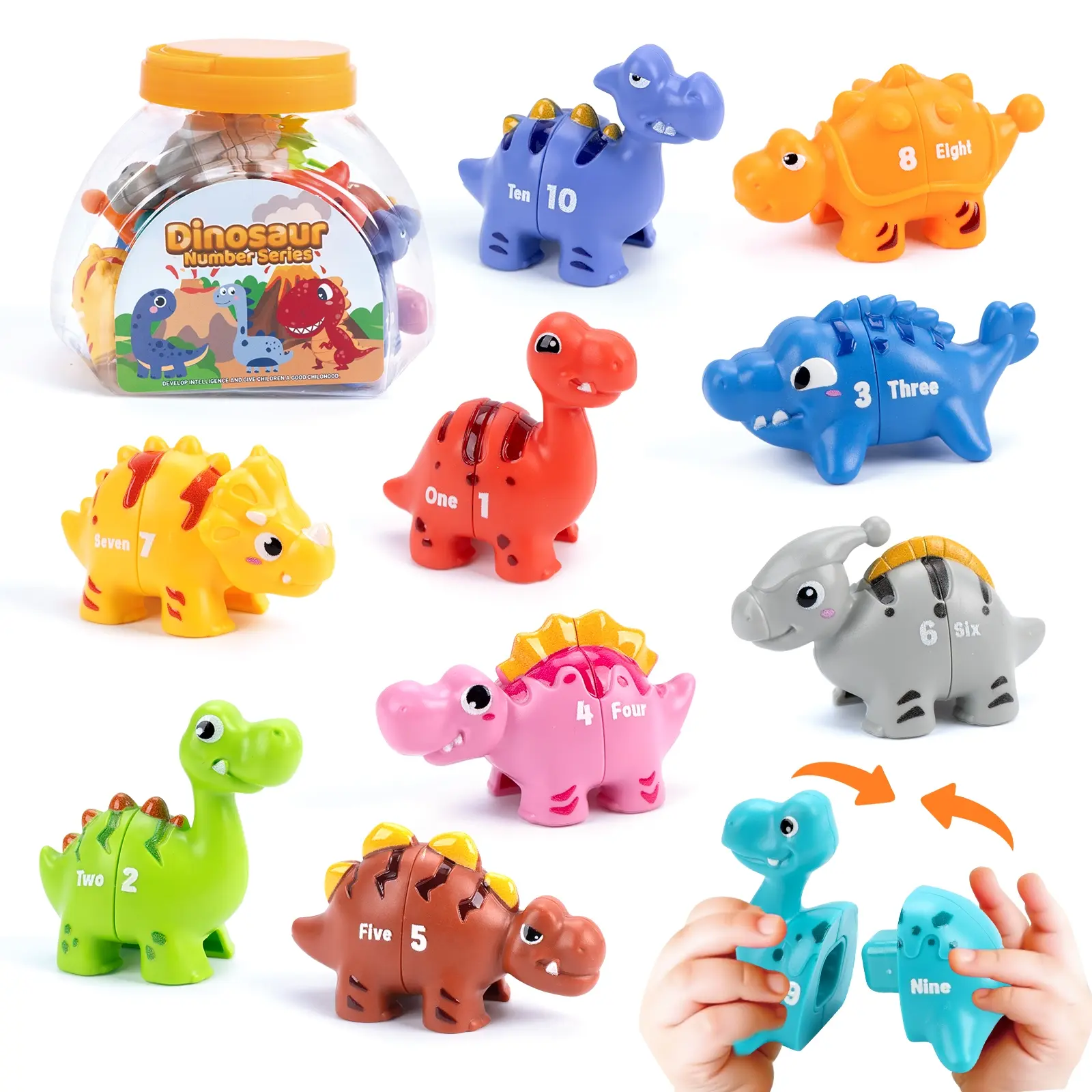 Dinosaur Alphabet Matching Toy, Number Counting Blocks, Math Learning Blocks, Educational Learning Game for Kids, Plastic Animal Theme Puzzle, Fun Activity