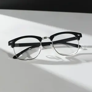 1pc Unisex Y2K Vintage Full-Rim Square & Round Glasses Minimalist Metal Frame for Daily Wear Music Festivals Office Timeless Eyewear