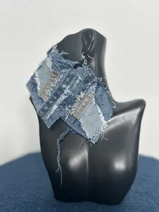 Denim Earrings - One of a Kind Unique Design Simple Yet Memorable Fashion Accessory for Any Collection