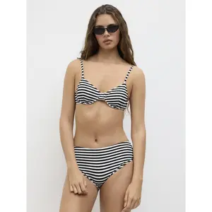 Cider Sweetheart Stripe Underwire Cheeky Bikini Set