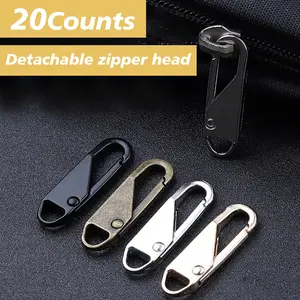 20 Counts Zipper Pulls,Detachable Design |,Universal Size Fit , Luggage & Backpack Repair,Tool-Free Attachment