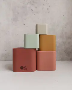 Montessori Silicone Stacking Cups: BPA-Free Baby Toy, Sensory Play