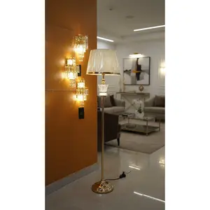 Classic Grace: The Crystal Column Floor Lamp