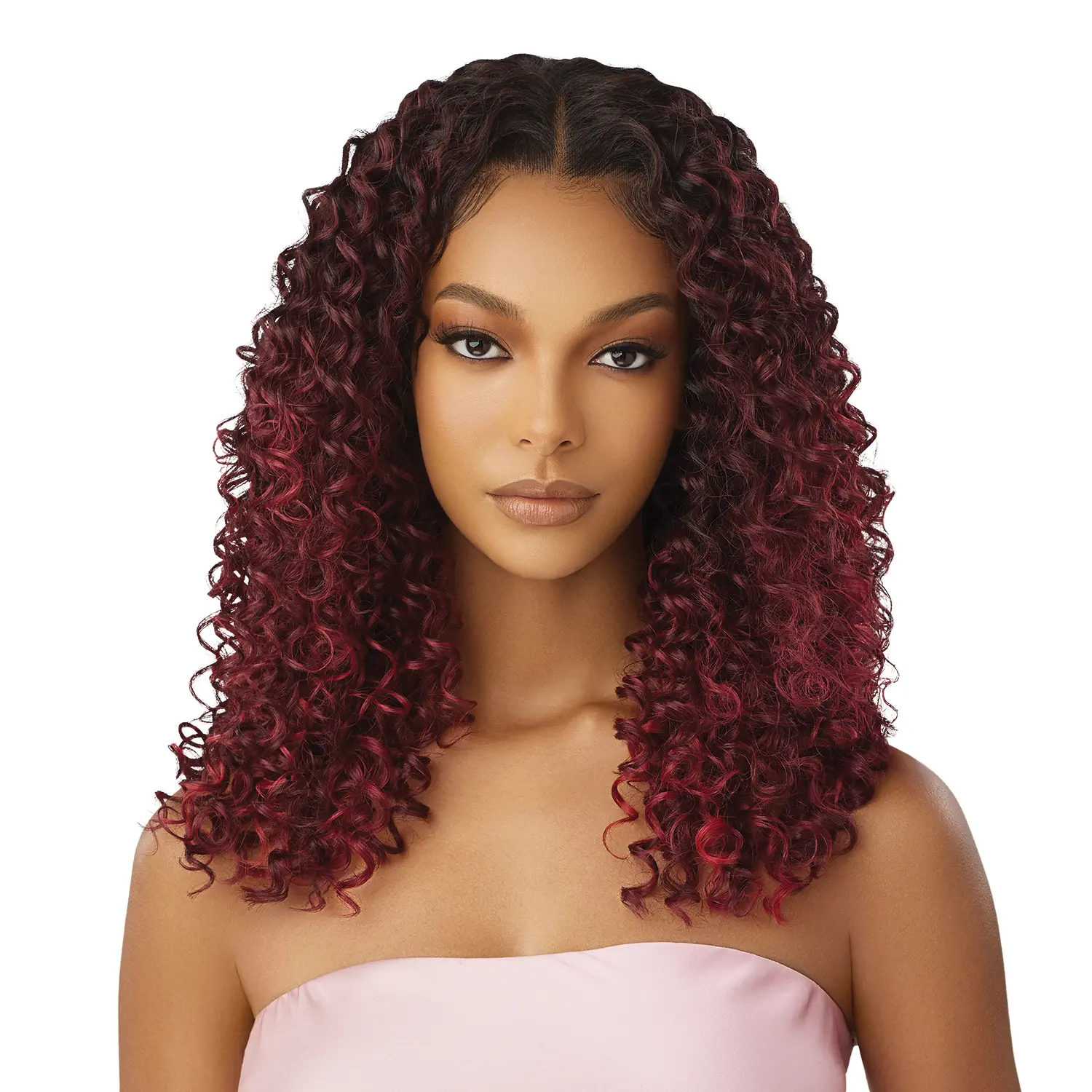 Outre Lace Frontal Wig, HHB-Dominican Human Hair Blend, 22 Inch with 13x6 HD Lace, Heat Resistant and Washable, 13X6 Airtied Glueless, Hd-Tinted Synthetic Lace Front Wigs